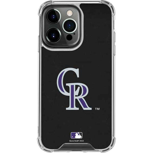 MLB Colorado Rockies - Solid Distressed iPhone 16 Pro Clear Case